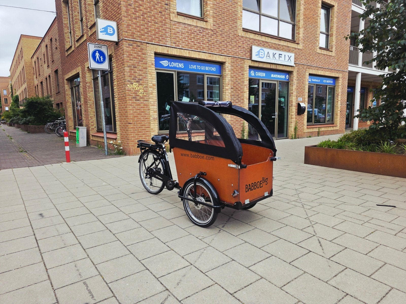 Babboe Dog-E bakfiets - Ideaal voor hondenliefhebbers!, Overige merken, Gebruikt, Huif, Ophalen of Verzenden