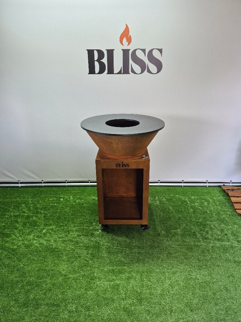 BLISS Cortenstaal BBQ Grill Ø72 grill, Tuin en Terras, Houtskoolbarbecues, Ophalen, Info@bliss-holten.com, Met accessoires, Nieuw