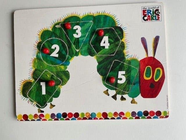 Kinderpuzzel / puzzel Rupsjenooitgenoeg. Leren tellen., Ophalen, 2 tot 4 jaar, Zo goed als nieuw, Van hout