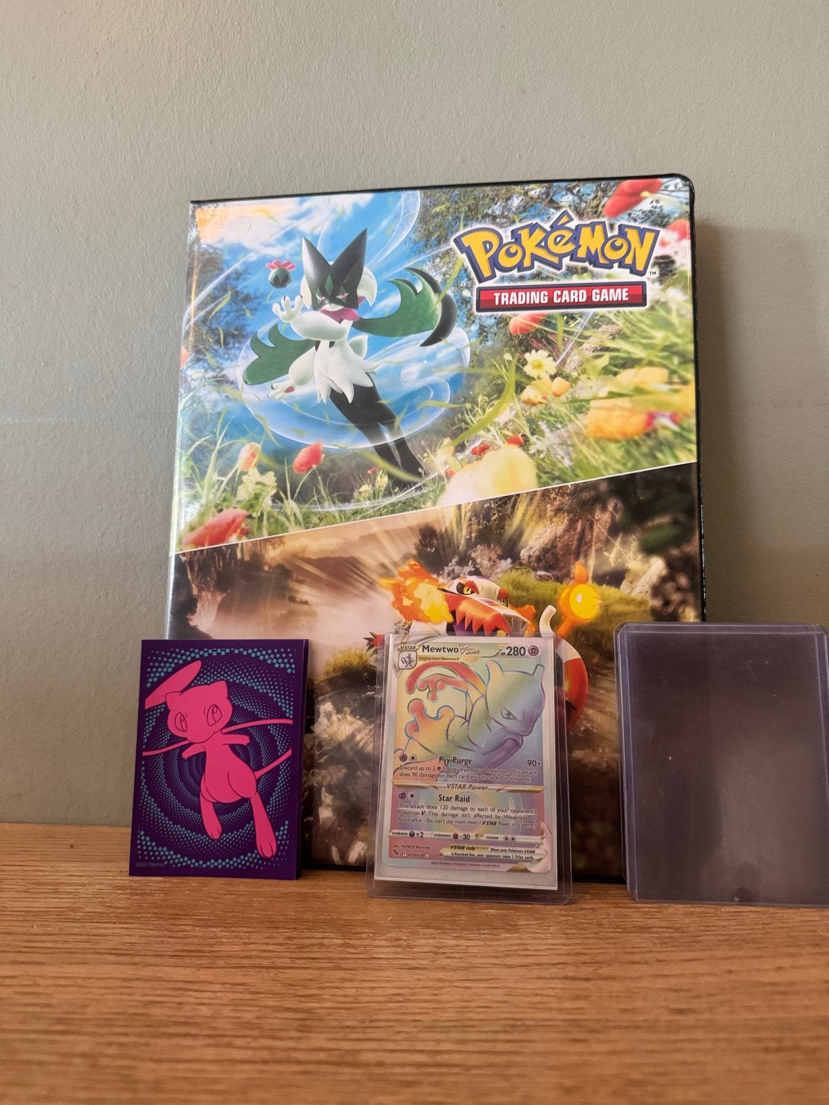 Pokémon Kaarten Binder met Mewtwo VSTAR en accessoires, Ophalen of Verzenden, Zo goed als nieuw
