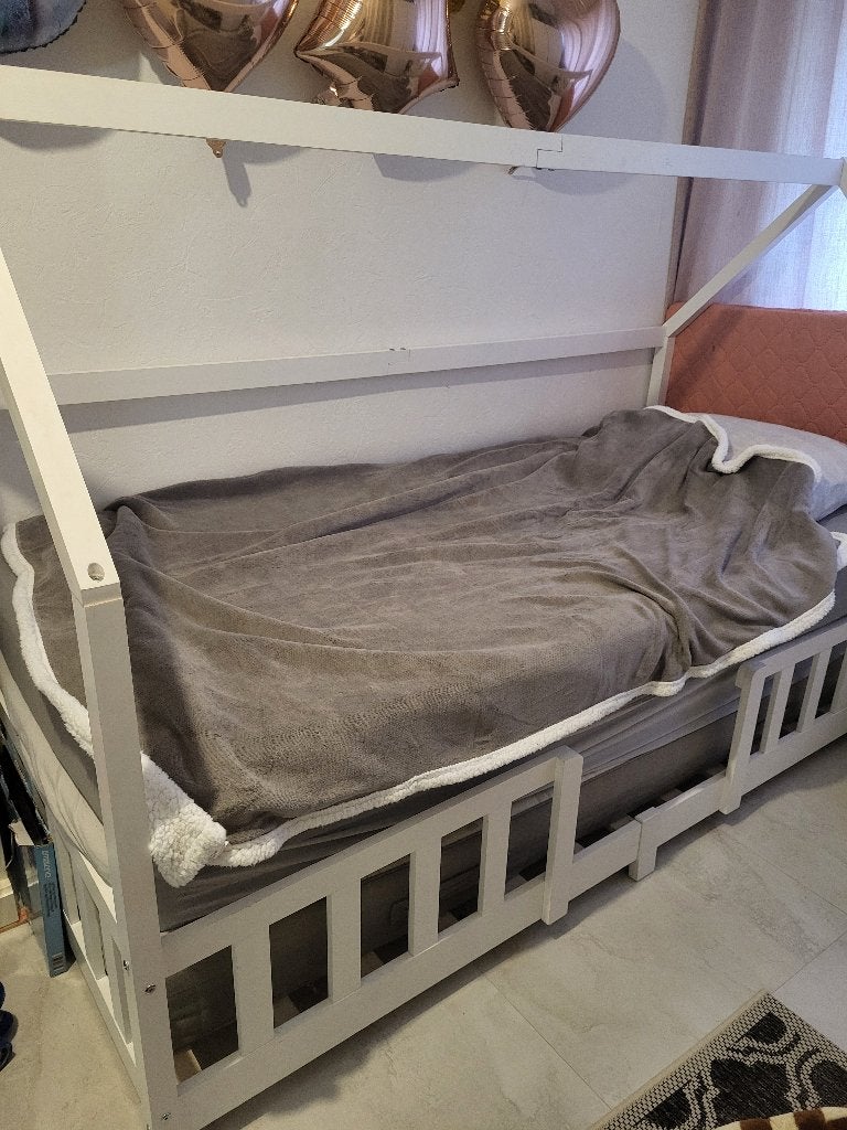 Meegroeibed, Kinderen en Baby's, Kinderkamer | Bedden, Ophalen, Zo goed als nieuw, 180 cm of meer, 70 tot 85 cm