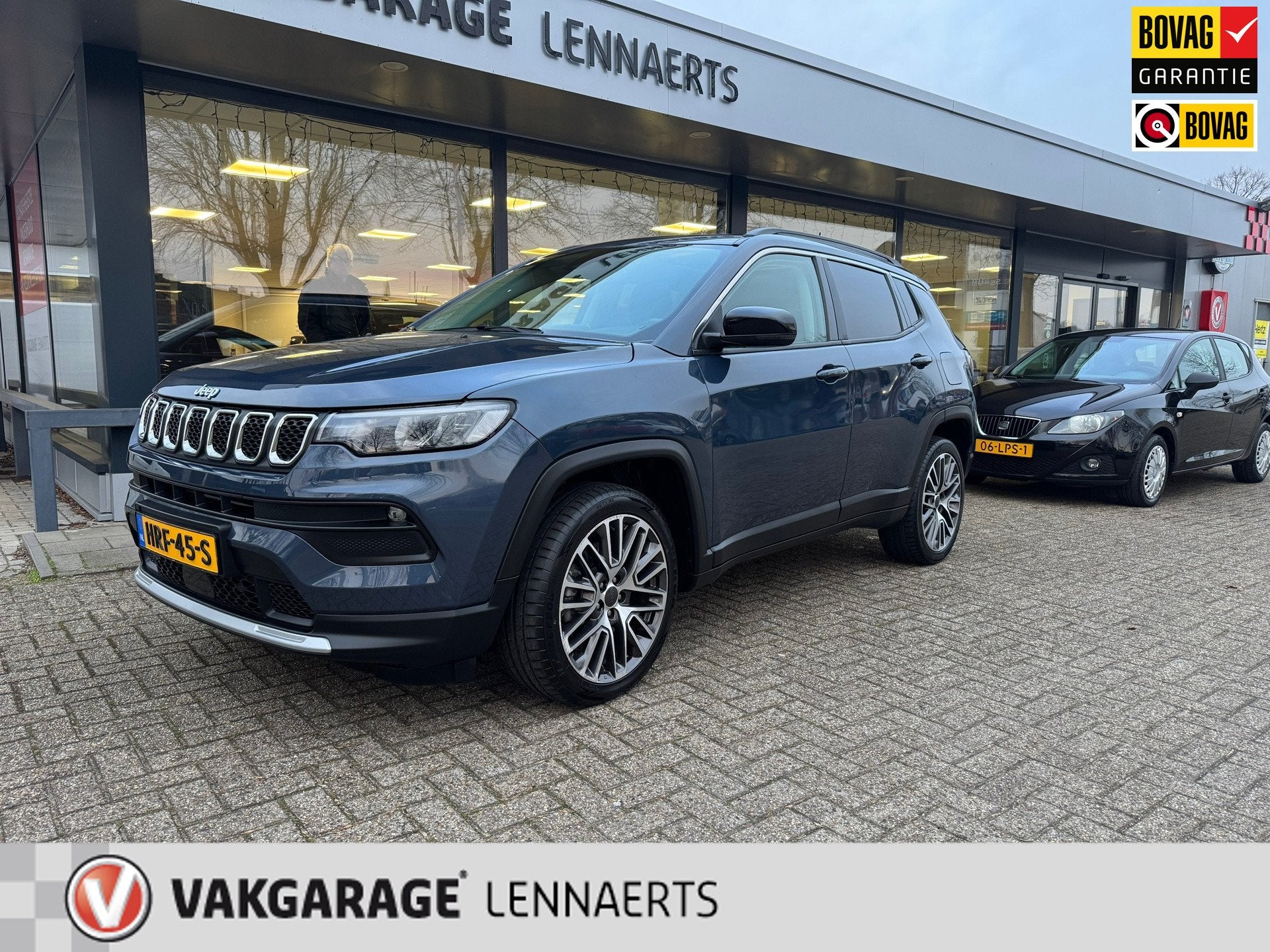Jeep COMPASS 4xe 190 Plug-in Hybrid Electric Limited, Rijkla, Auto's, Automaat, Blauw, Leder en Stof, Bedrijf