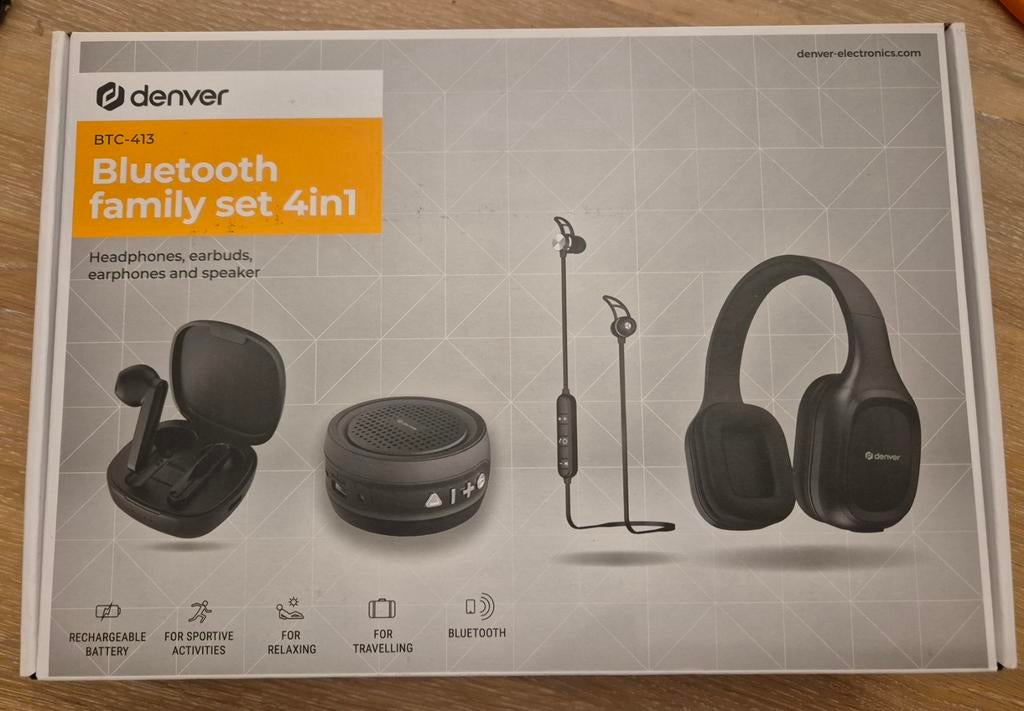 Bluetooth Family set 4 in 1 Denver BTC-413, Ophalen of Verzenden, Nieuw, Denver