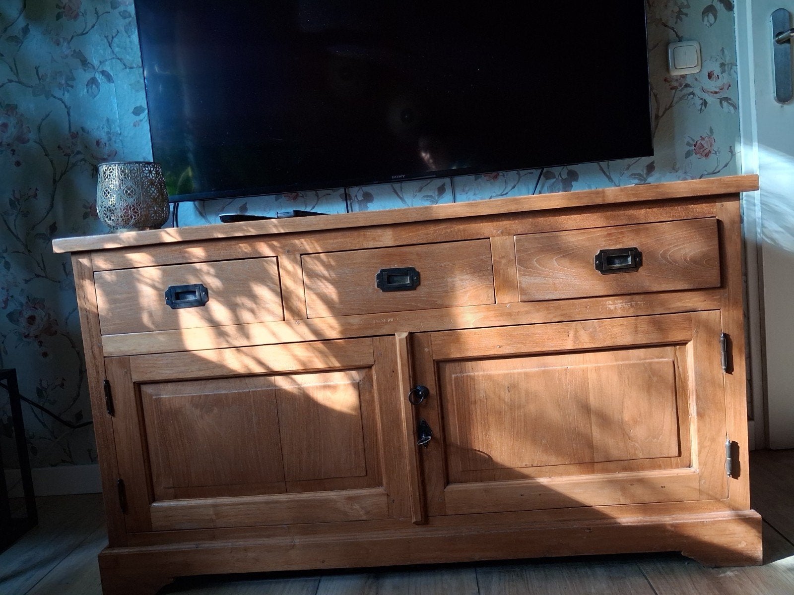 te koop tv kast teak, Ophalen of Verzenden, Gebruikt, 50 tot 75 cm