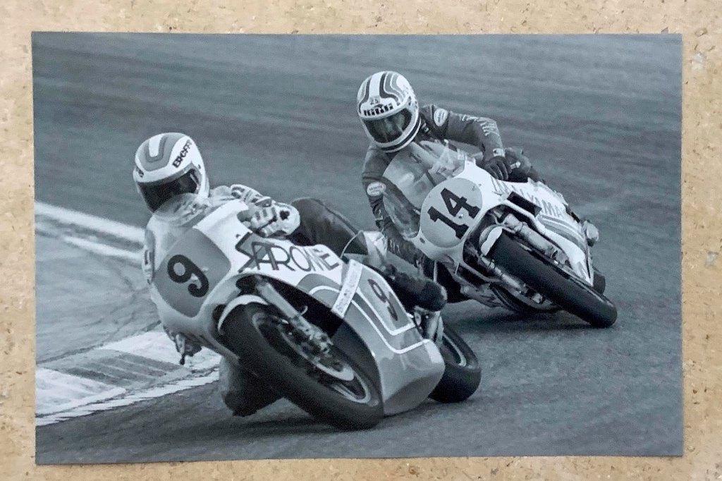 Org z/w foto 20x30 cm J Middelburg-B v Dulmen Madrid 1981, Verzenden, Nieuw, Motoren