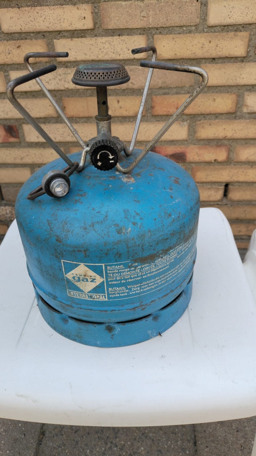 Camping gas fles 904 met kook brander compleet f65, Ophalen, Zo goed als nieuw
