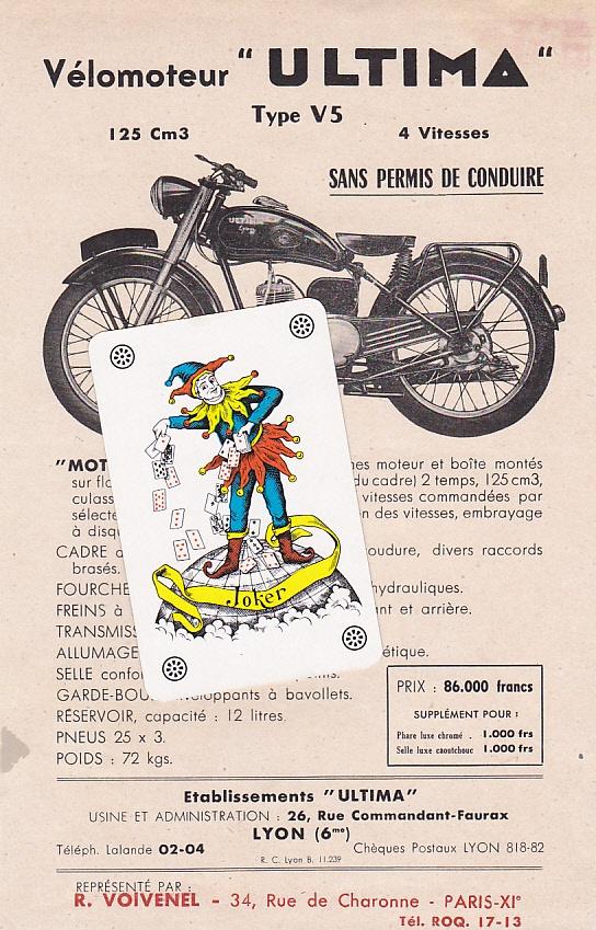 Ultima V5 oldtimer frans motor moto flyer folder 125 cc, Motoren, Verzenden, Overige merken