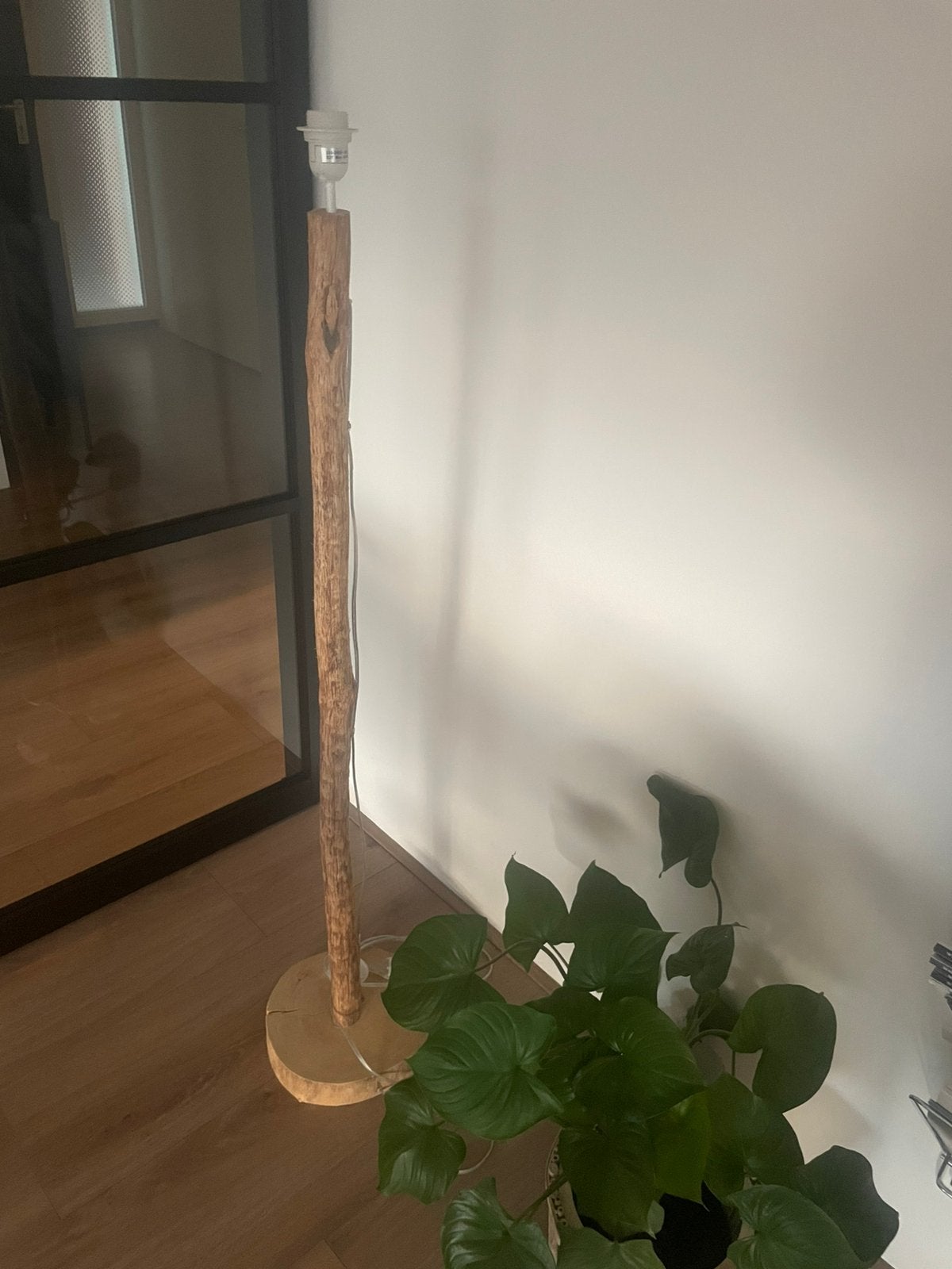 Leuke houten voet/boomstam voor schemerlamp, Huis en Inrichting, Ophalen, Zo goed als nieuw, 100 tot 150 cm