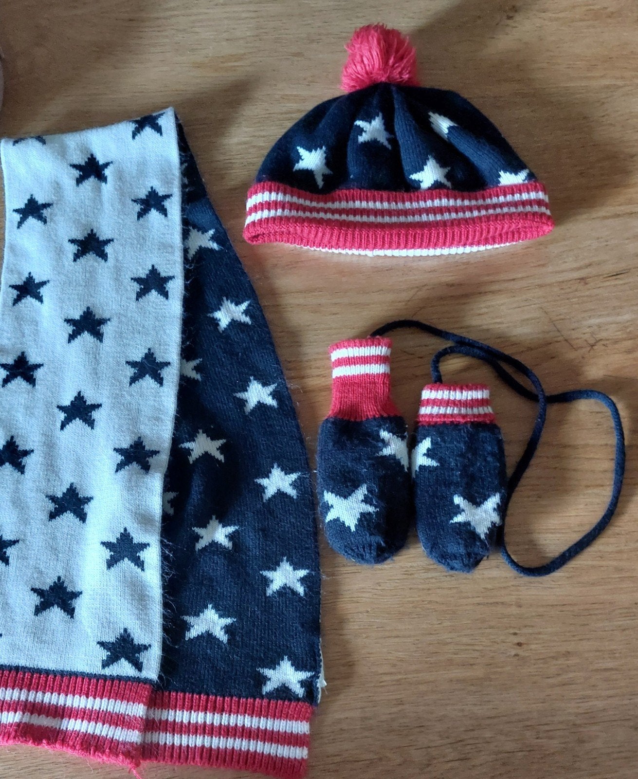 Prénatal Muts, Sjaal en Wanten Set - Sterrenprint Maat 86/92, Kinderen en Baby's, Babykleding | Mutsen, Sjaals en Wanten, Setje