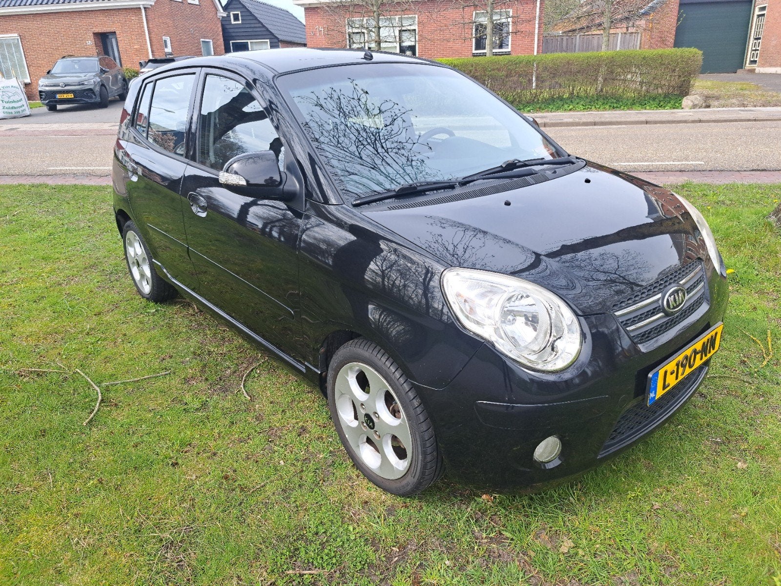 LUXE Kia Picanto 1.1 Dealer onderhouden. Nieuwe APK, Auto's, Stof, Zwart, 4 cilinders, Zwart