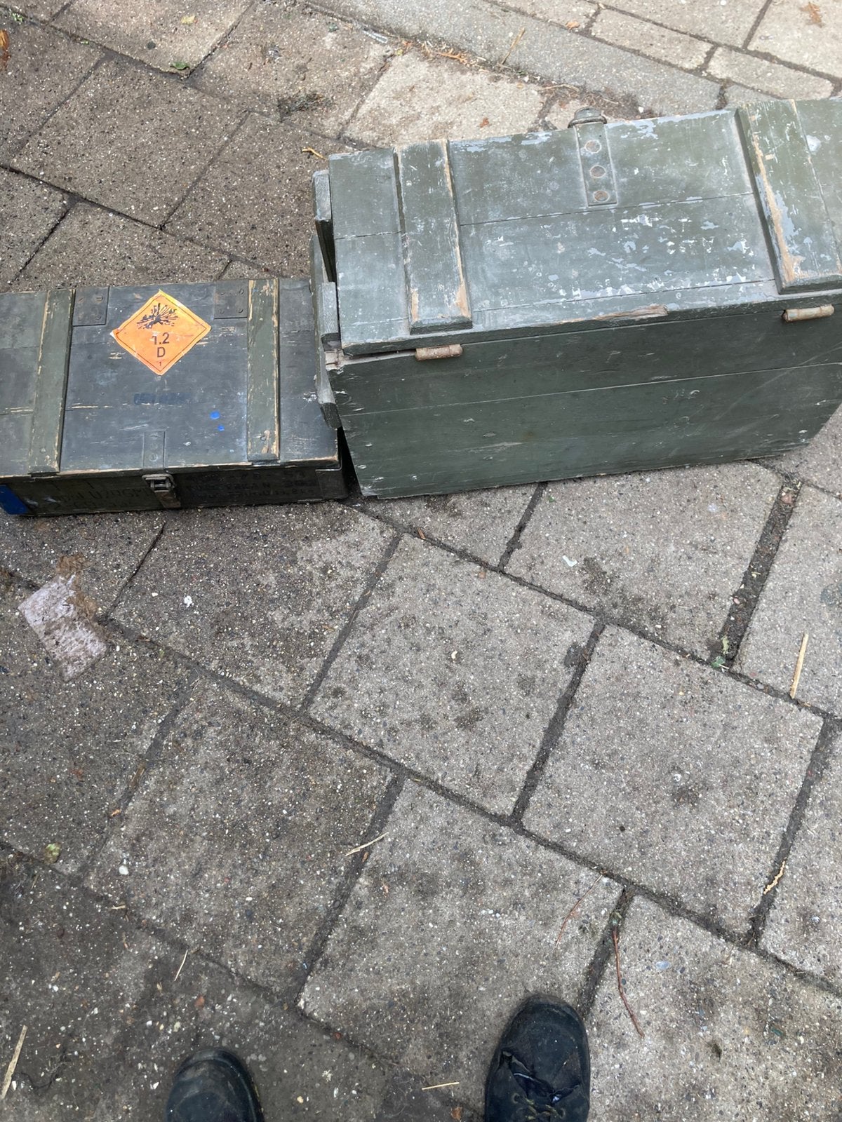 Lege munitie kisten, Verzamelen, Militaria | Algemeen, Ophalen, Landmacht, Nederland, Kist of Geocache