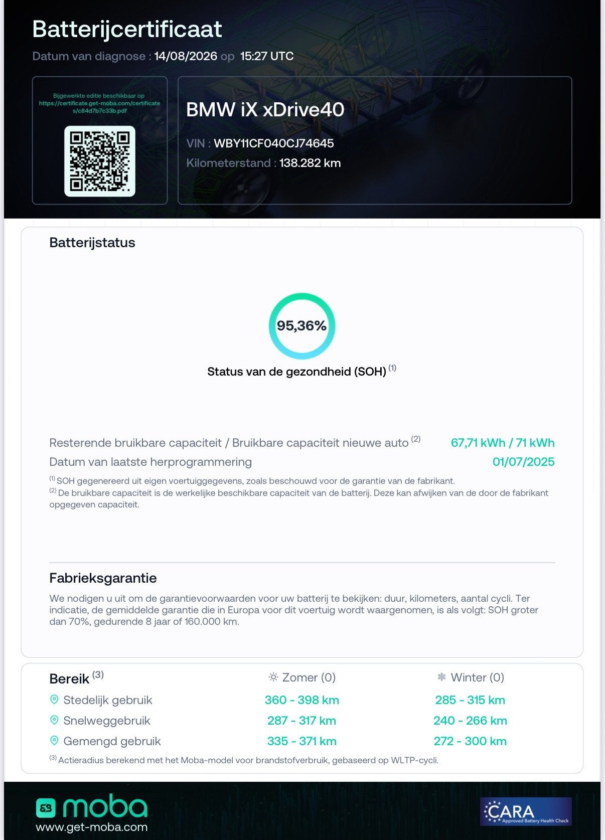 BMW IX XDrive40 High Executive 77 kWh 96% soh PANO|B&W|Trekh, Automaat, Automatische klimaatregeling, Gebruikt, Zwart