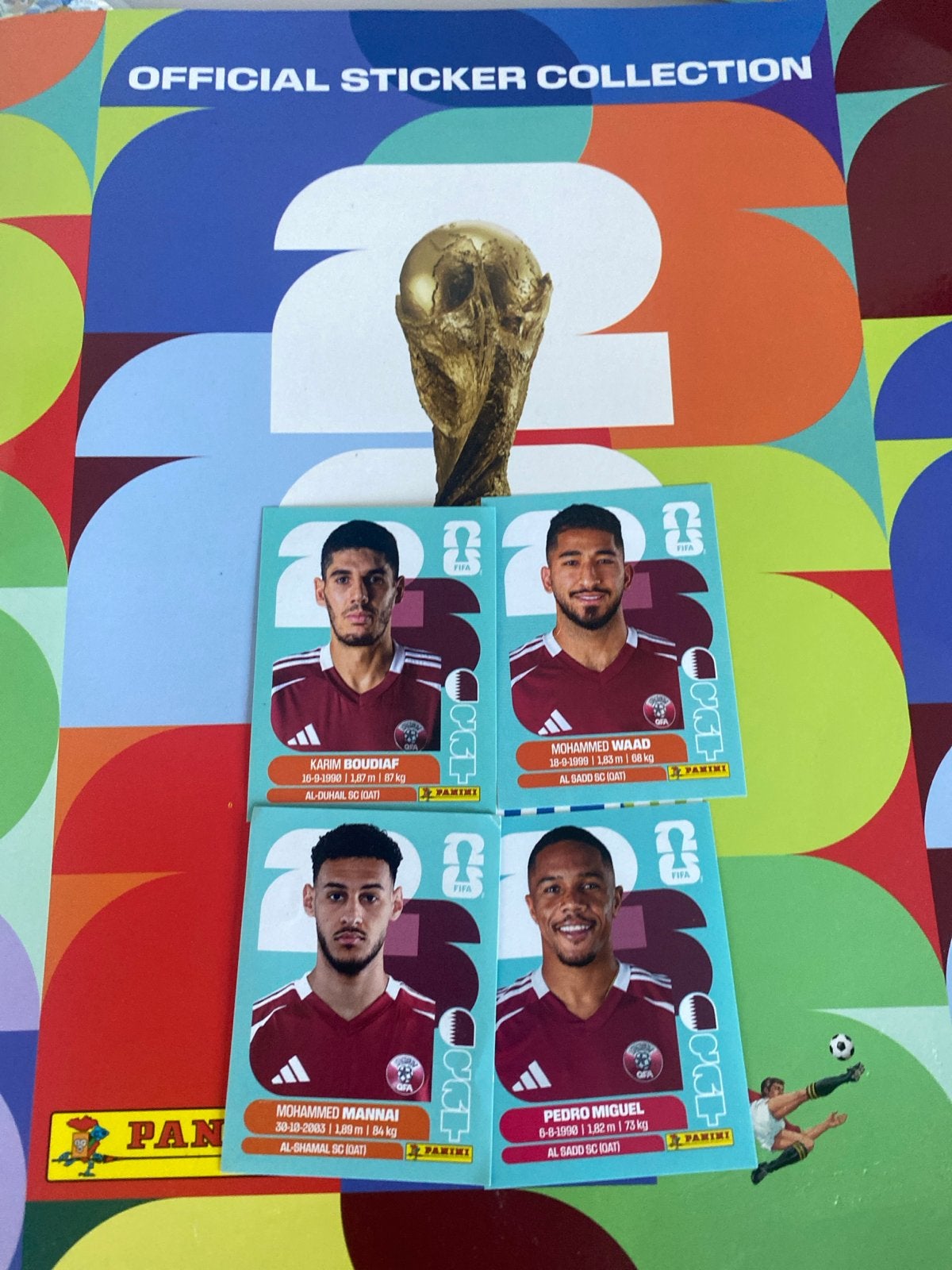 Panini WK 2022 Qatar Voetbalplaatjes - 4 Stuks, Ophalen of Verzenden, Zo goed als nieuw, Meerdere plaatjes