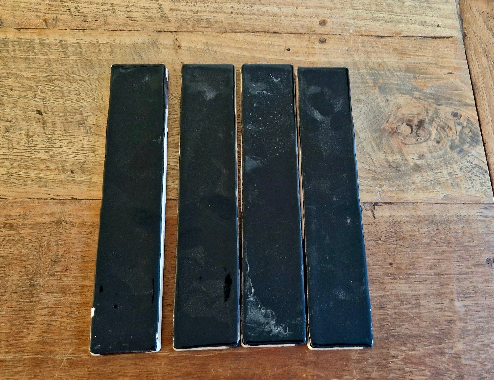 Nieuwe handgemaakte zwarte metrotegels 5x25 cm (36 stuks), Doe-het-zelf en Verbouw, Tegels, Ophalen, Nieuw, Minder dan 20 cm, 20 tot 40 cm