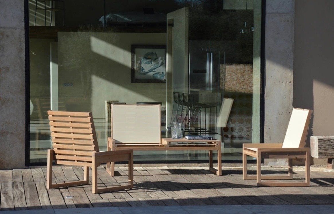 Nieuw- Nous Living tuinstoelen en bijzettafel, Tuin en Terras, Ophalen, 4 zitplaatsen, Nieuw, Stoel