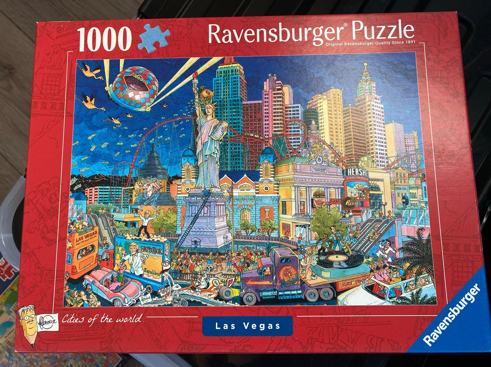 Ravensburger Legpuzzel Las Vegas 1000 stukjes, Ophalen of Verzenden, 500 t/m 1500 stukjes, Gebruikt, Legpuzzel