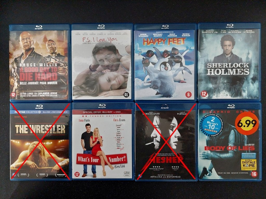 6 Blu-ray films, Film, Actie, Ophalen of Verzenden, Zo goed als nieuw