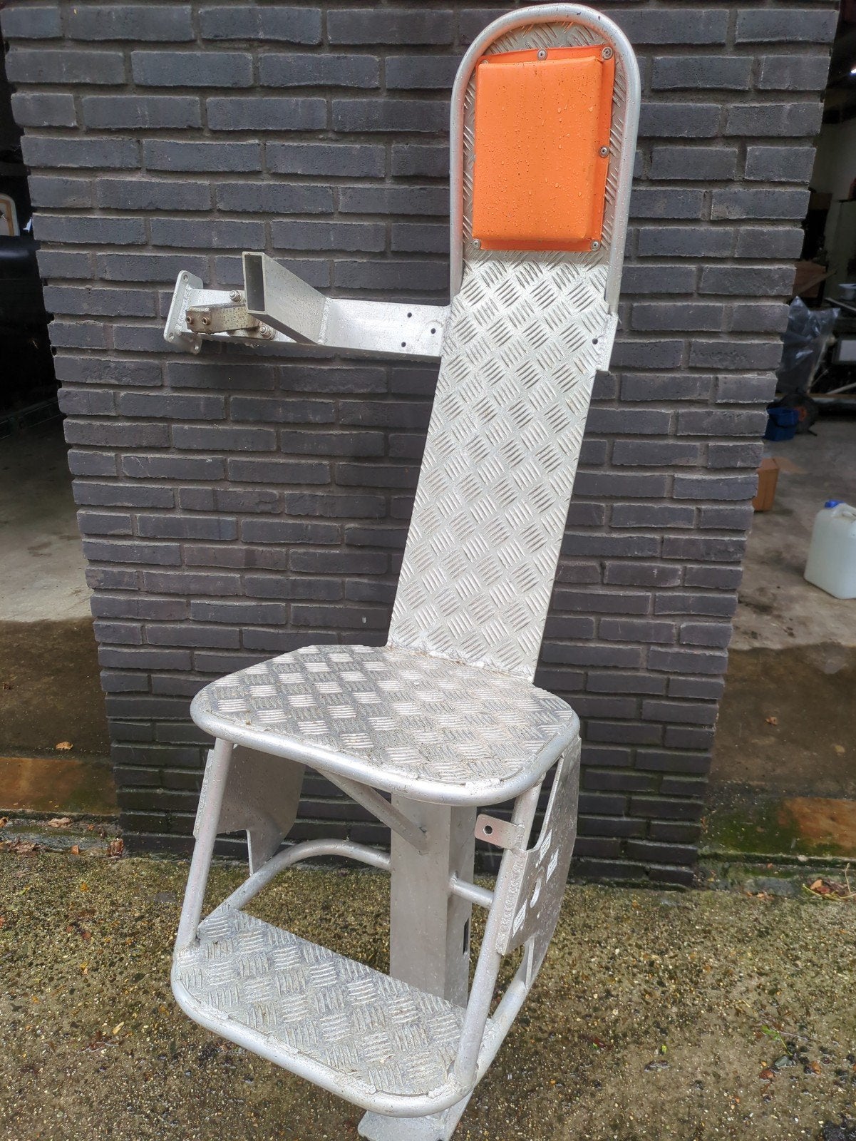 Aluminium stuurstoel met voetsteun voor boot, Ophalen of Verzenden