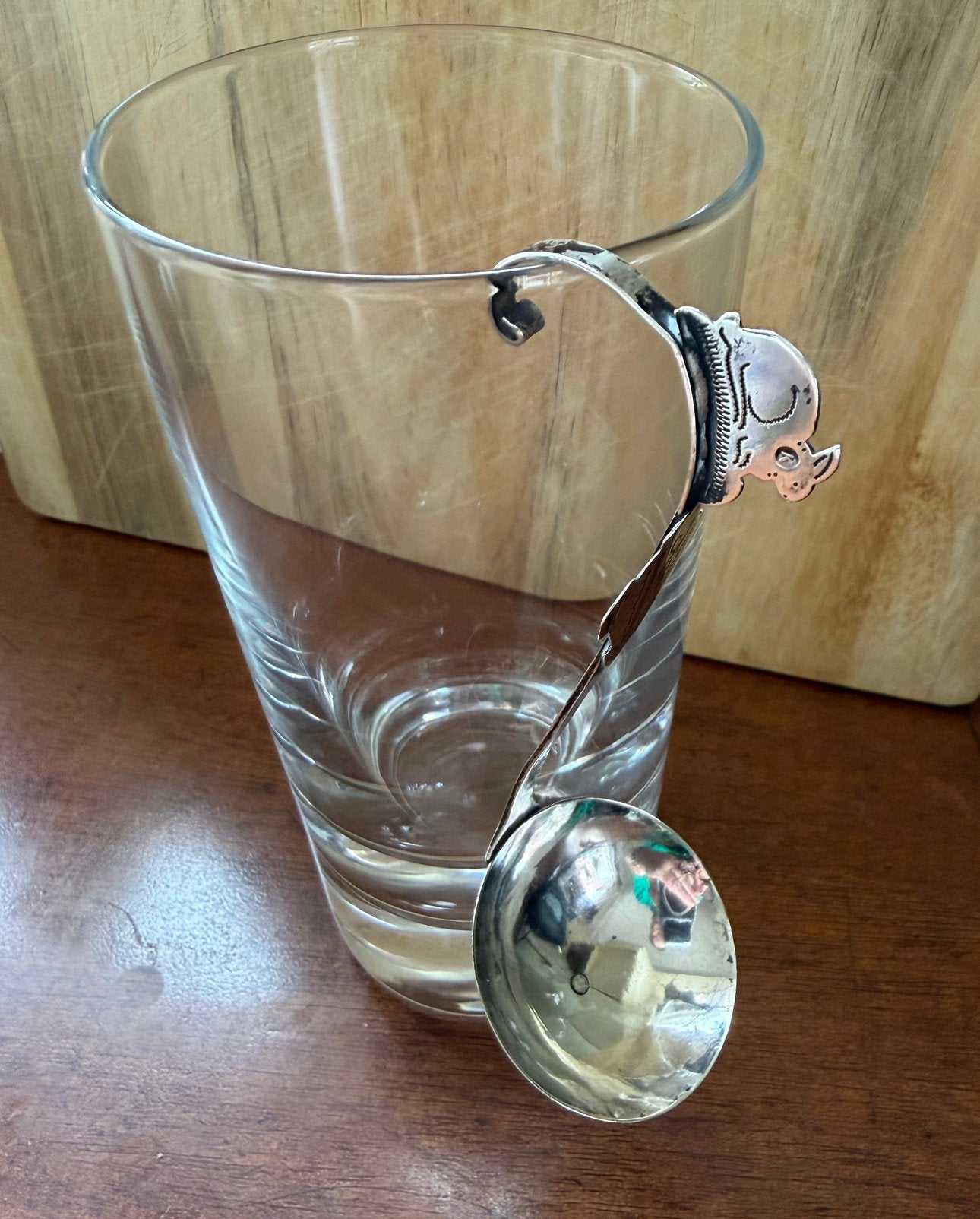 Antieke zilveren jam lepel 1920 met komhaak haas/konijn, Antiek en Kunst, Antiek | Goud en Zilver, Ophalen of Verzenden, Zilver