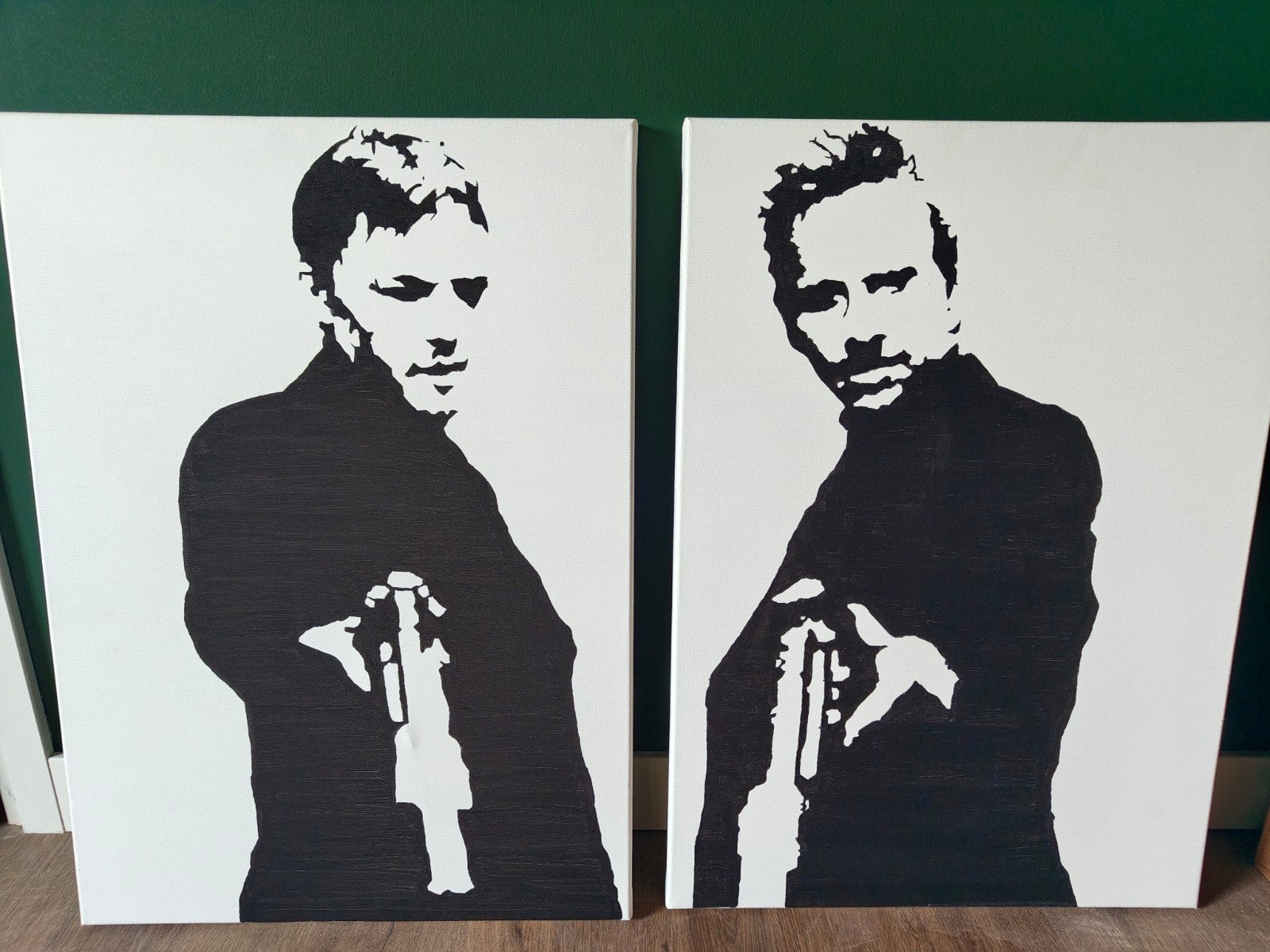Duo schilderij The Boondock Saints, Acrylverf, Film, Ophalen of Verzenden, Op houten frame
