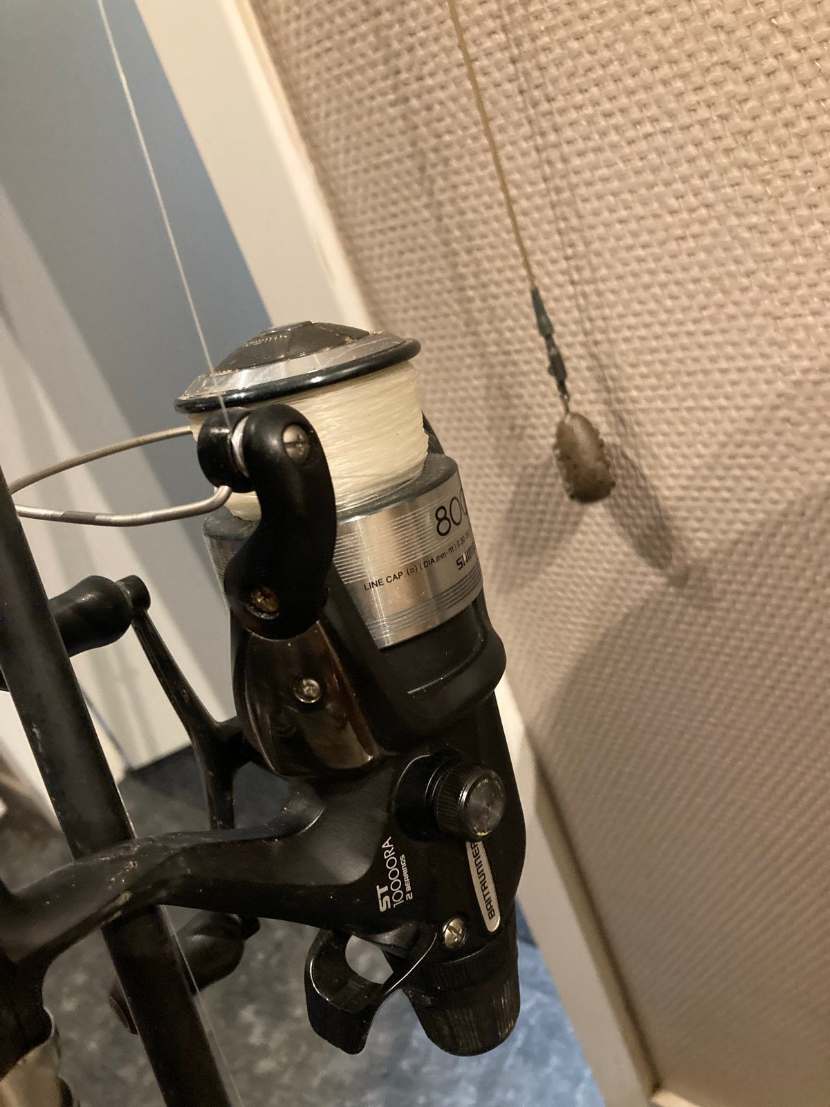 Shimano ST 10000RA Baitrunner Werphengel met Foudraal, Ophalen of Verzenden, Gebruikt, Werphengel
