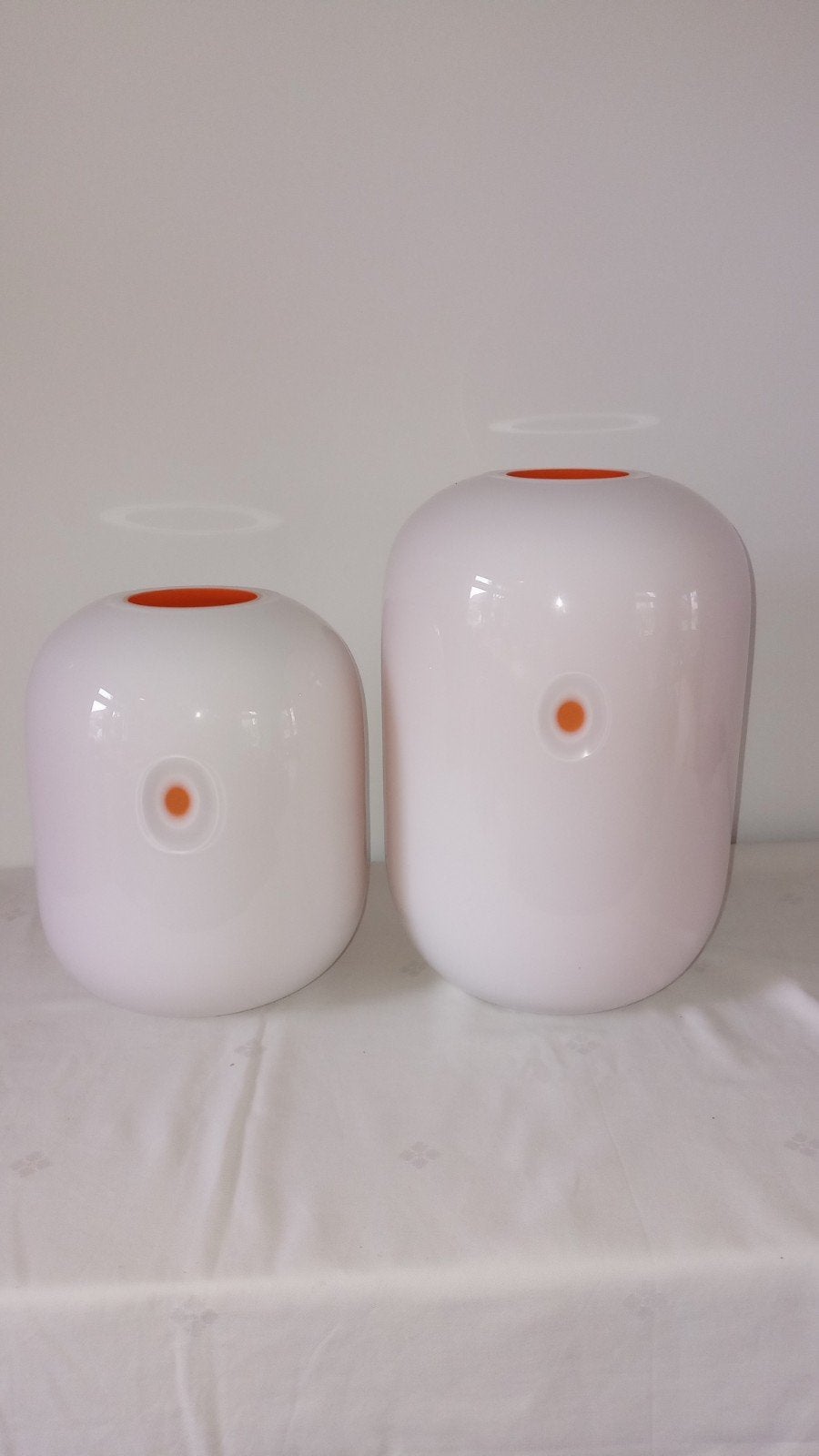 2 Vazen Schott Studio uit de jaren 70 / 80, Antiek en Kunst, Antiek | Glas en Kristal, Ophalen of Verzenden