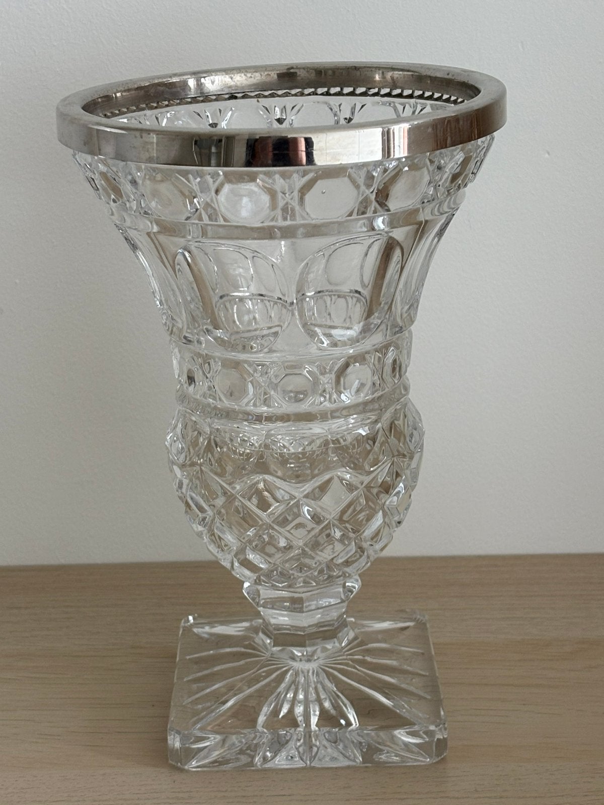 Mooie vintage glazen vaas, Antiek en Kunst, Ophalen of Verzenden