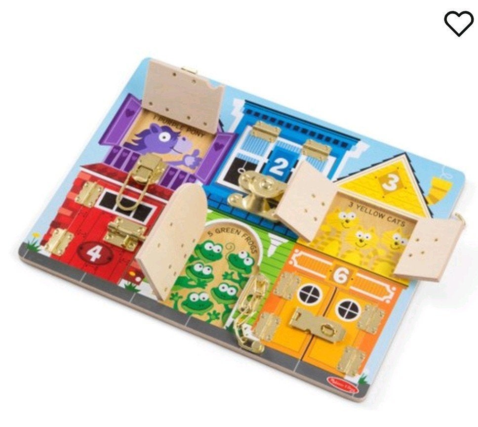 Melissa & Doug slotenbord - educatief speelgoed, Ophalen, Zo goed als nieuw, Overige typen
