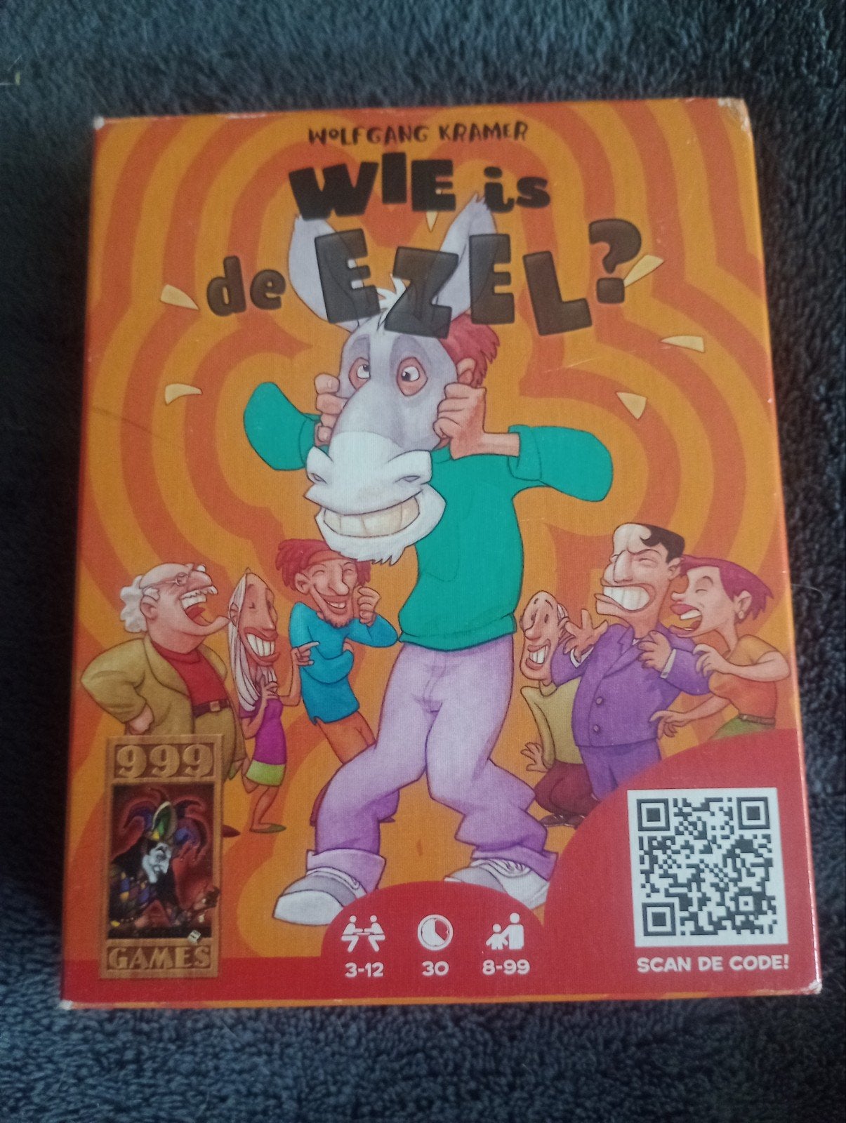 Wie is de Ezel? - Leuk kaartspel van Wolfgang Kramer, Vijf spelers of meer, Ophalen of Verzenden, Gebruikt, 999 Games