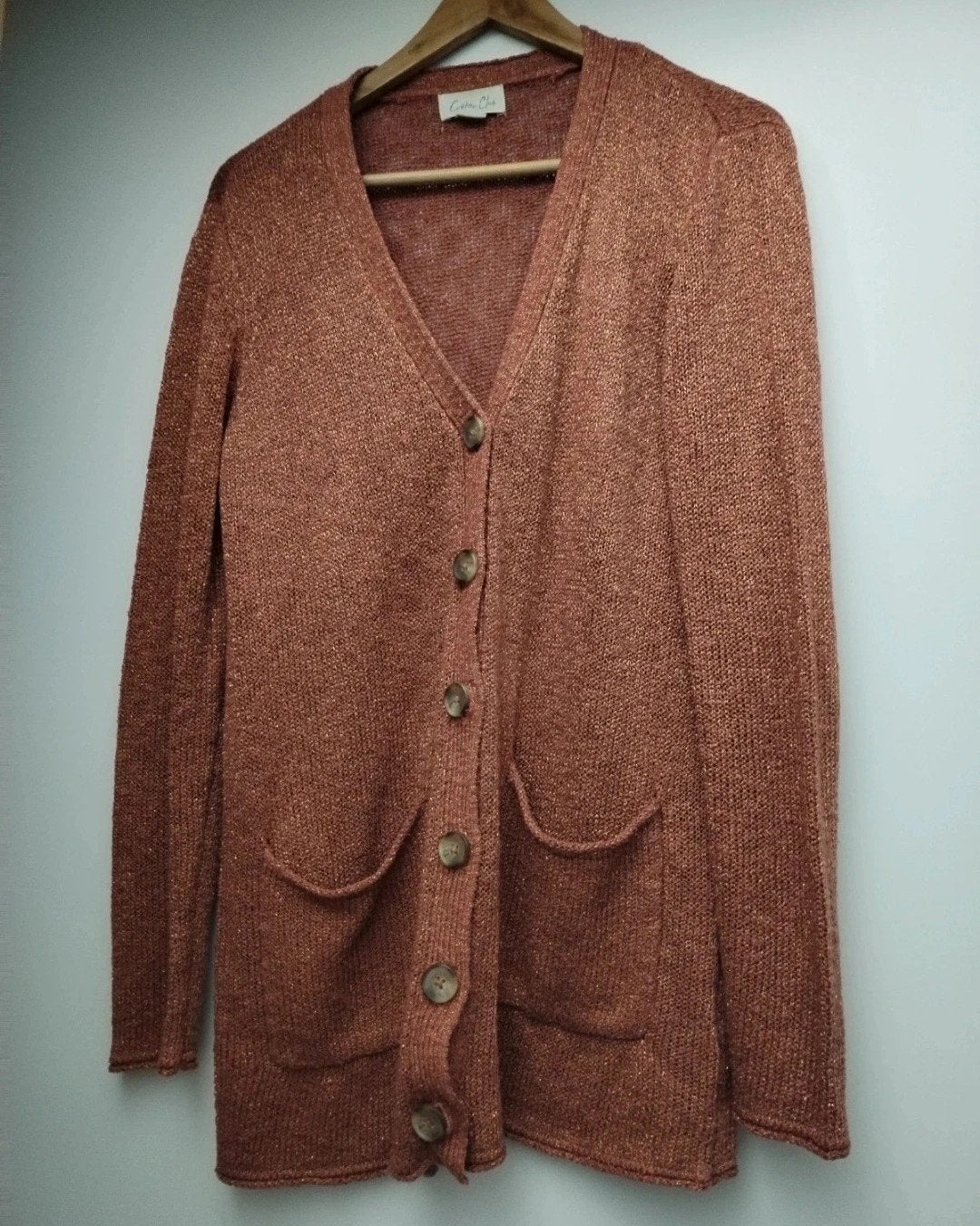 Cotton Club vest in terracotta - Maat L, Maat 42/44 (L), Oranje, Ophalen of Verzenden, Cotton Club