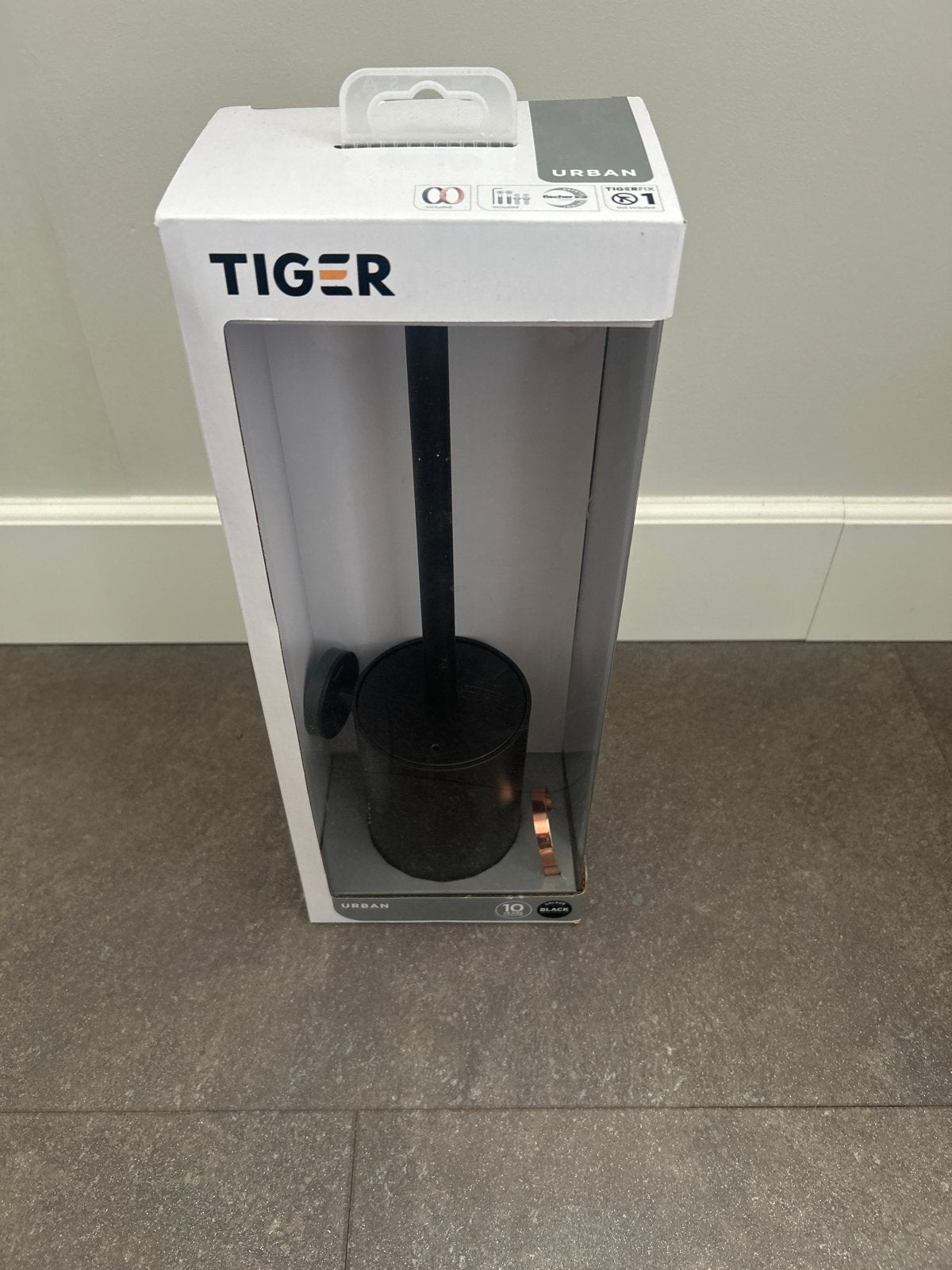 Tiger Urban Toiletborstelhouder Zwart Nieuw, Ophalen of Verzenden, Nieuw, Zwart, Overige typen