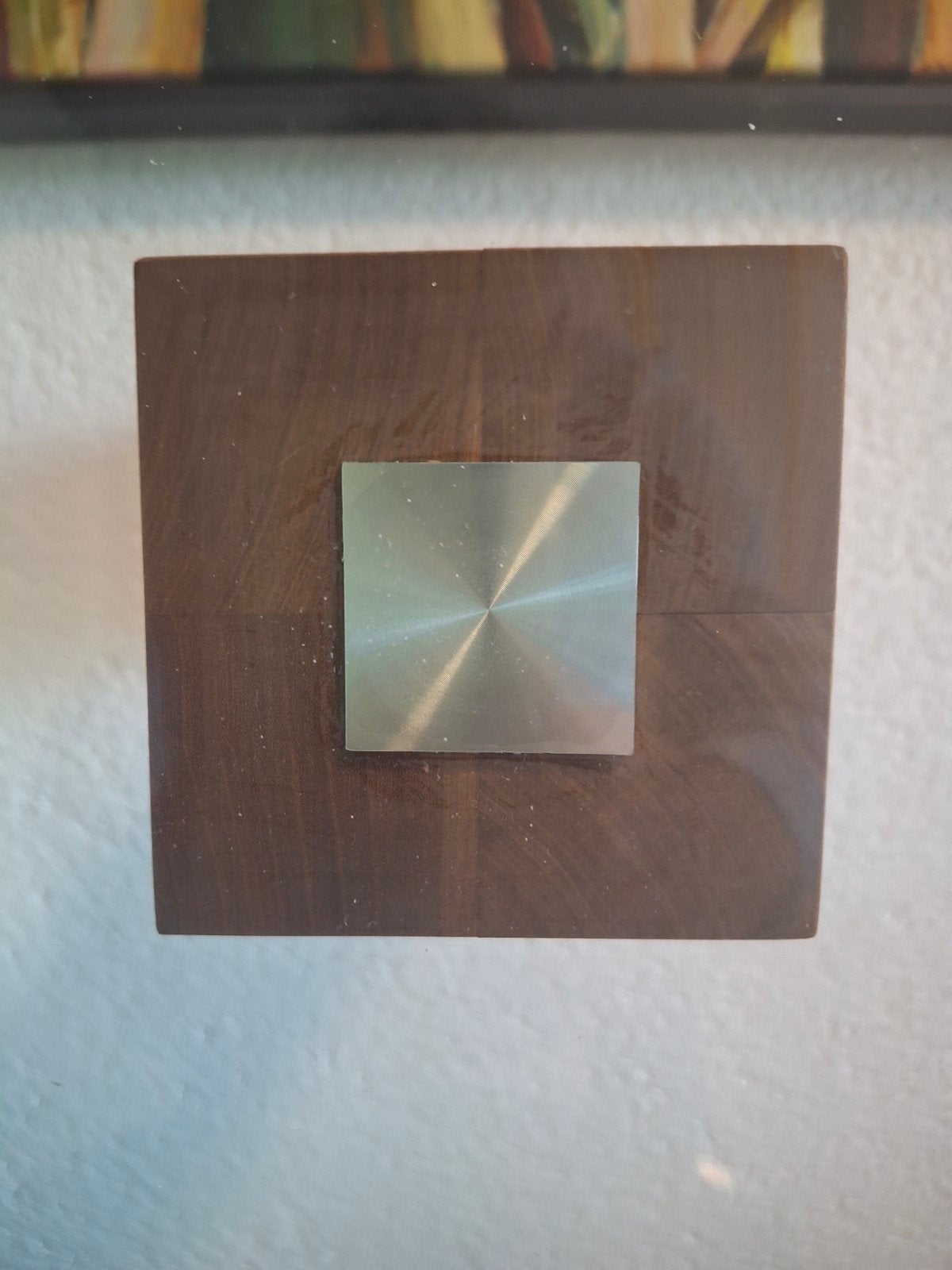 Glazen salontafel met houten poten, Ophalen, Gebruikt, Glas, Vierkant