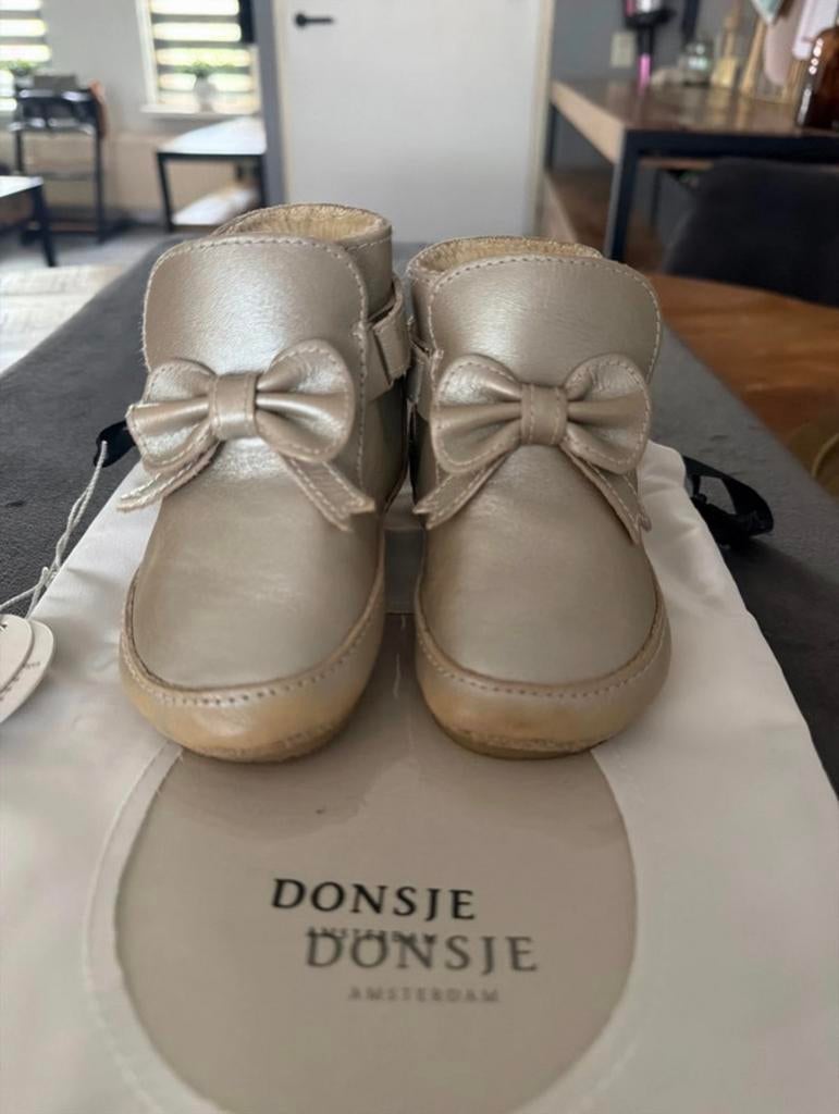 Donsje Amsterdam Cubow booties champangne metallic leather, Ophalen of Verzenden, Zo goed als nieuw
