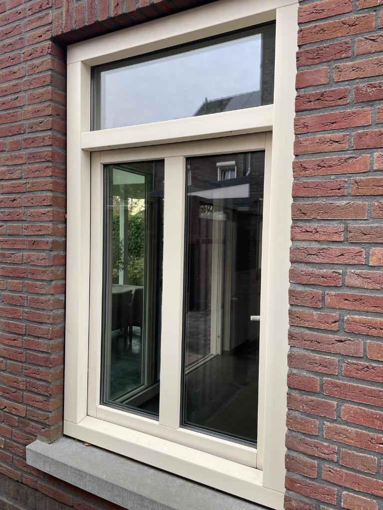 Kunststof kozijn draaikiep raam, Ophalen, Gevelraam of Ruit, 80 tot 120 cm, 160 cm of meer