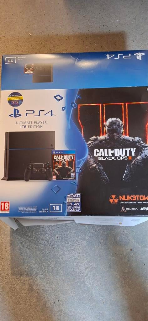 PS4 Ultimate Player 1TB Edition met 4 games, Met games, Ophalen of Verzenden, Zo goed als nieuw, 1 TB