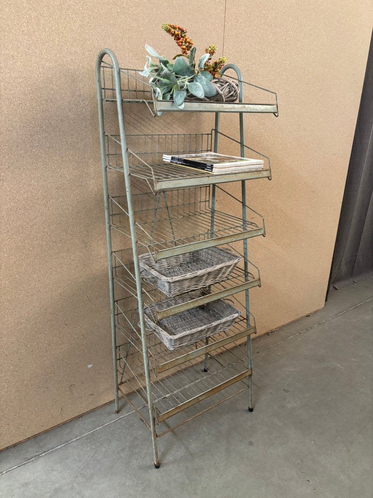 Vintage brocante winkelrek / rek, Ophalen of Verzenden
