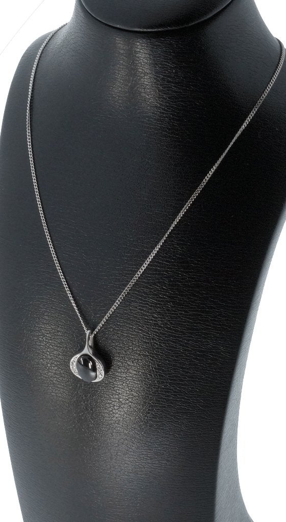 Diamanten onyx 18k gouden fraaie edelsteen ketting hanger