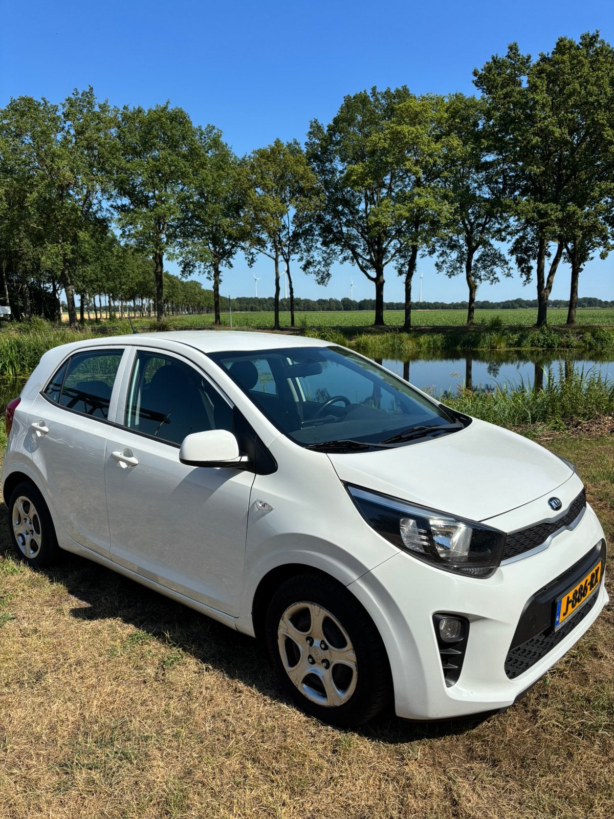 Kia Picanto 1.0 MPi 67pk 5-zits 2018 Wit, Auto's, Voorwielaandrijving, Stof, Handgeschakeld, Particulier