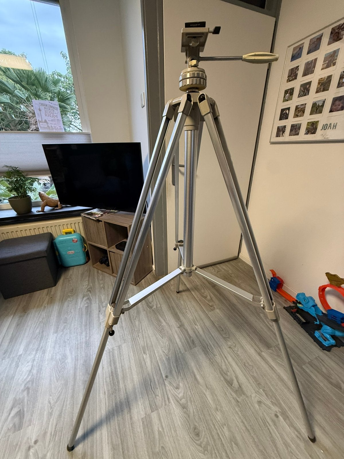 Linhof vintage statief, Ophalen, Driepoot, 150 tot 175 cm, Inklapbaar