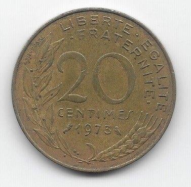 Frankrijk 20 centimes 1973 KM# 930, Verzenden, Frankrijk, Losse munt