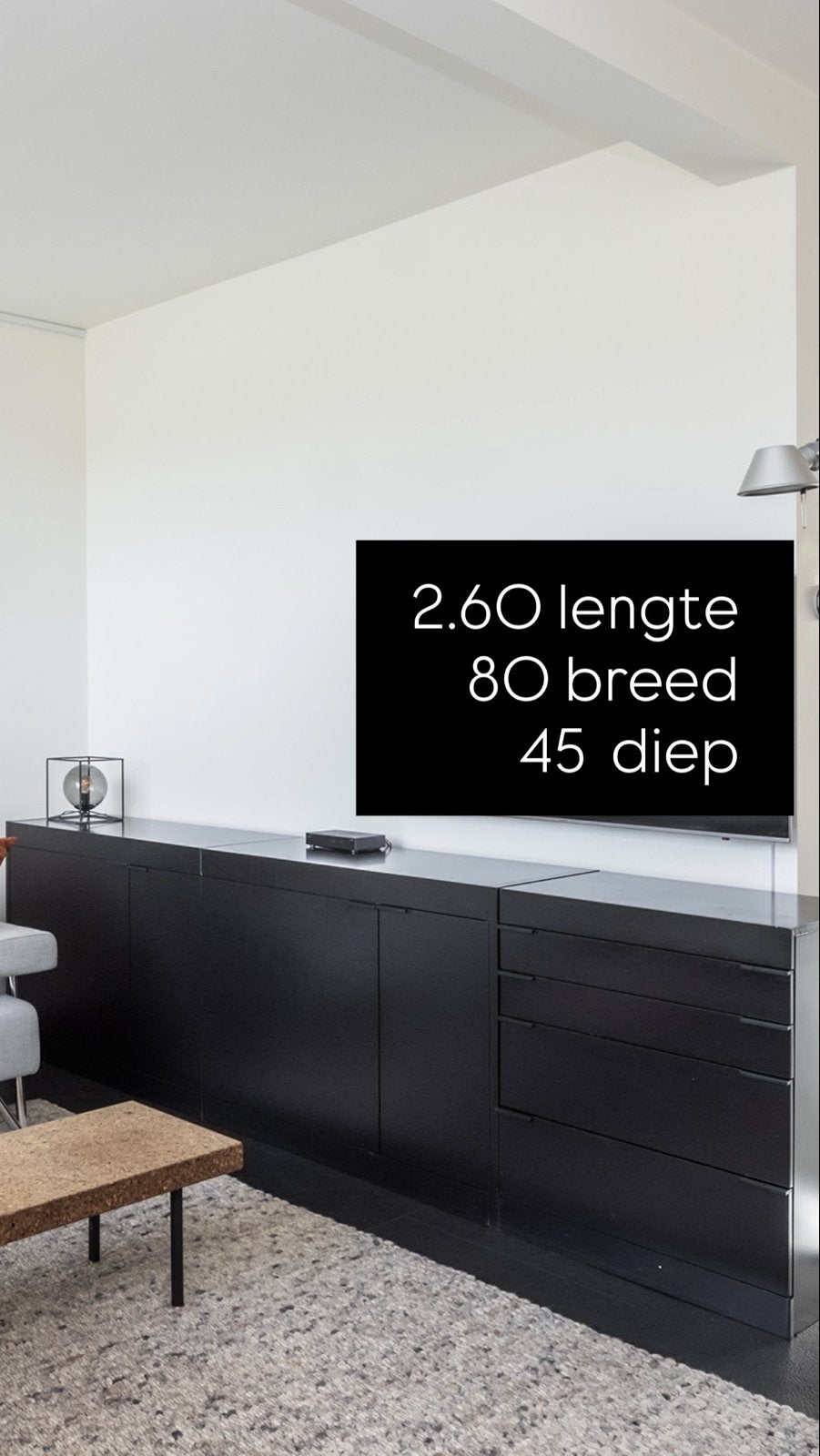Pastoe kast - Zwart, met gebruikssporen, Ophalen, Gebruikt