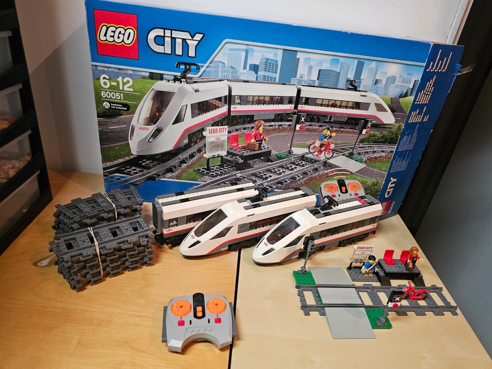 Lego City Trein 60051 met afstandsbediening en rails, Lego, Ophalen of Verzenden, Compleet, Complete set