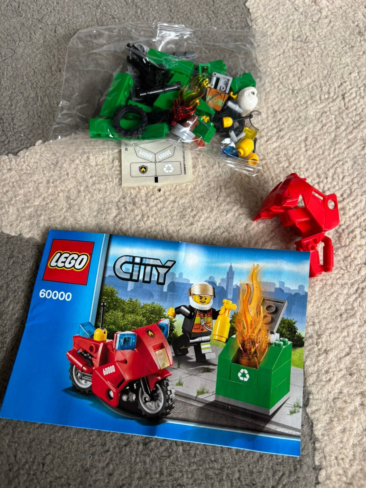 Lego city 60000 brandweer motor
