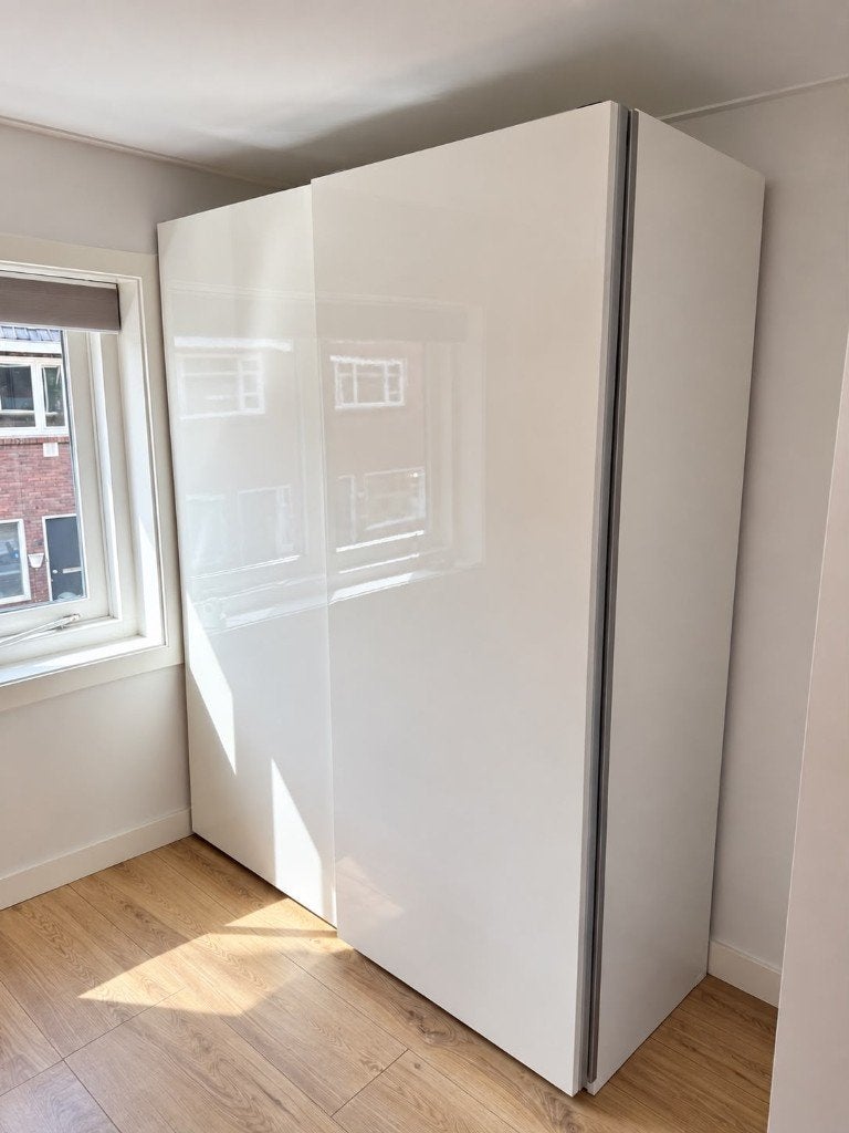 PAX kast wit (150x201cm), Ophalen, Met deur(en), 100 tot 150 cm, 200 cm of meer