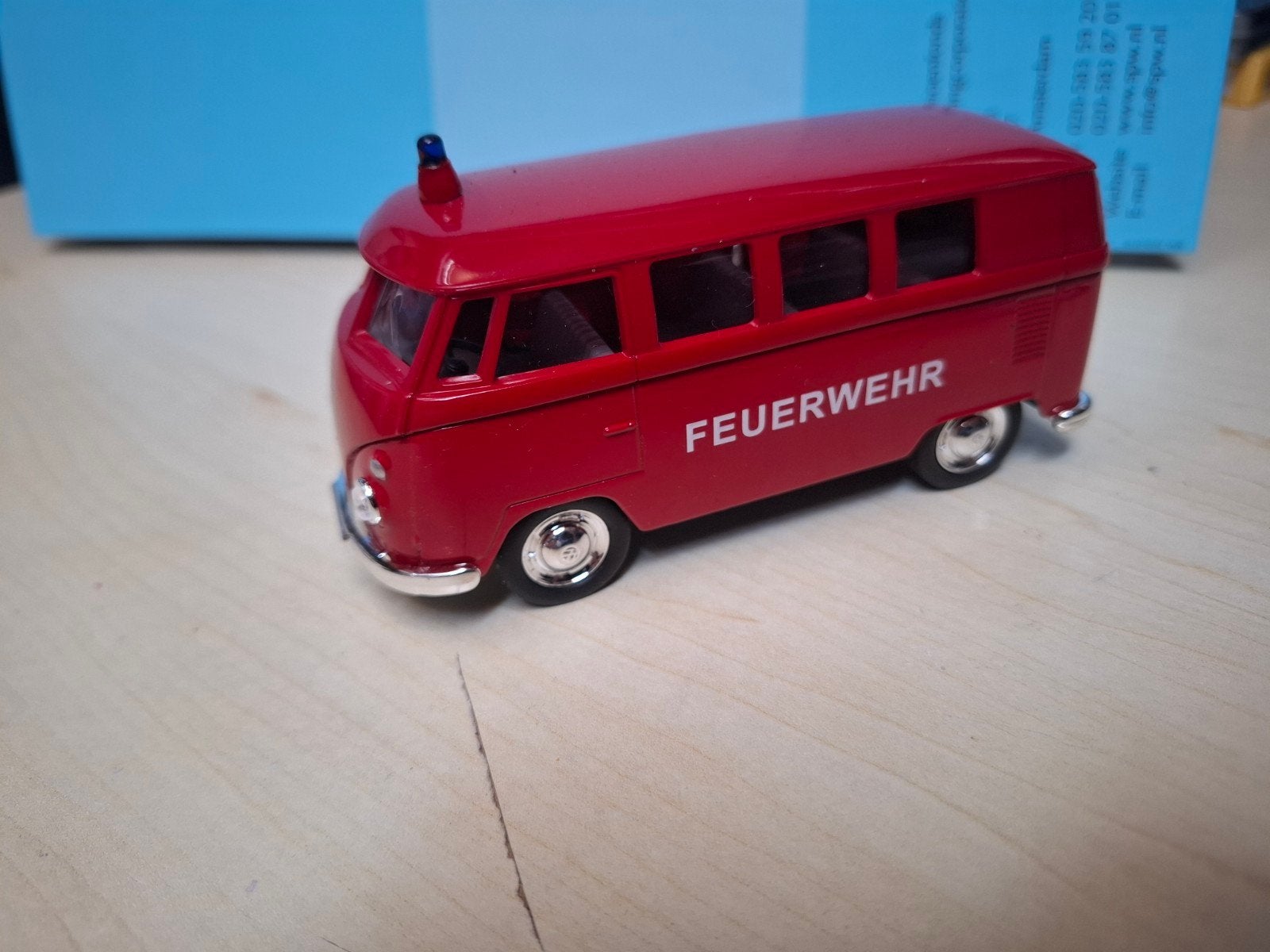 Welly Volkswagen T1 Bus Brandweer Modelauto, Hobby en Vrije tijd, Ophalen of Verzenden, Nieuw, Auto, Overige merken
