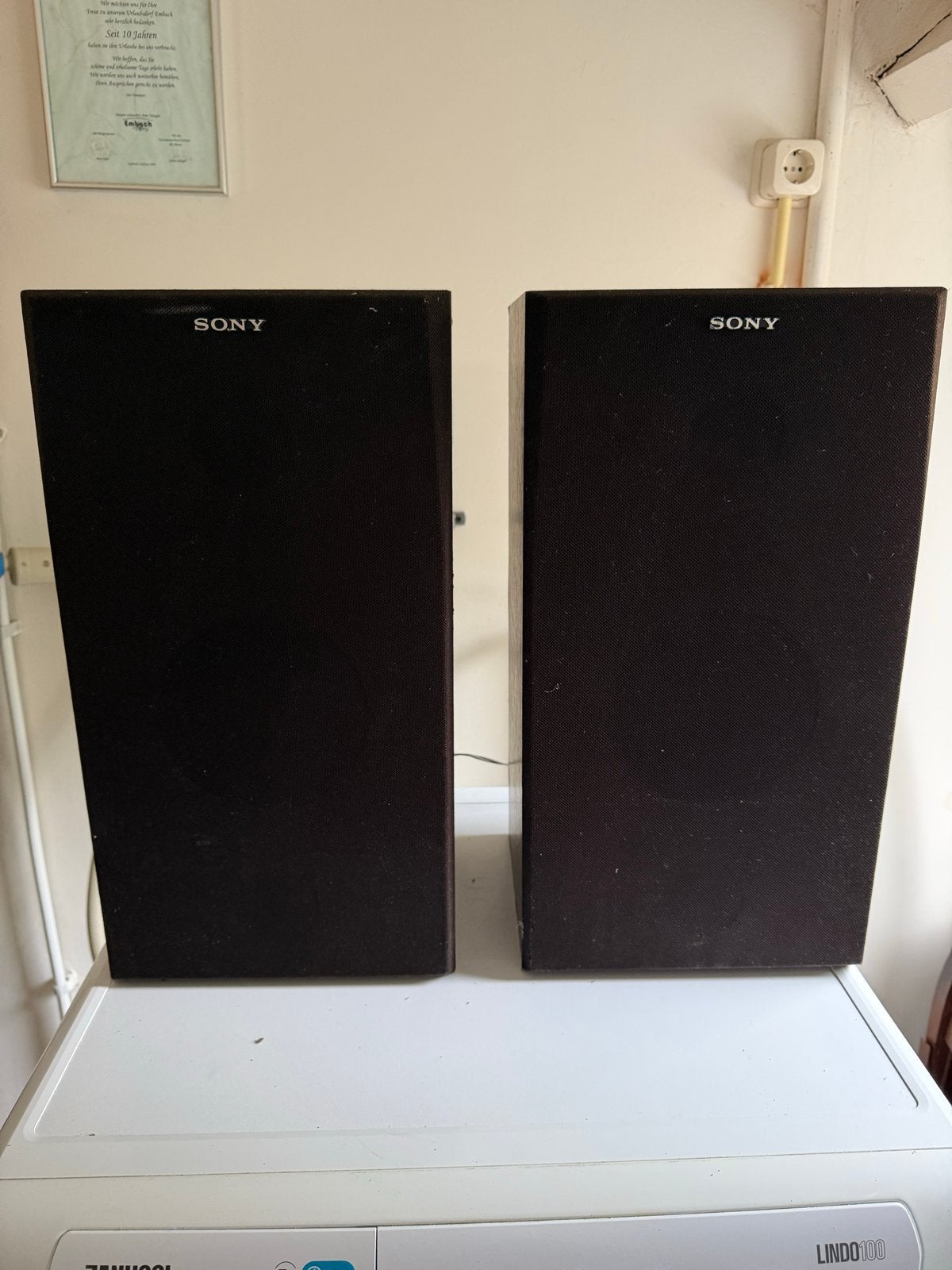 Sony speakers T-8150, 8 Ohm, 25W nominaal, 45W muziek, Ophalen, Stereo speakers, Gebruikt, Sony