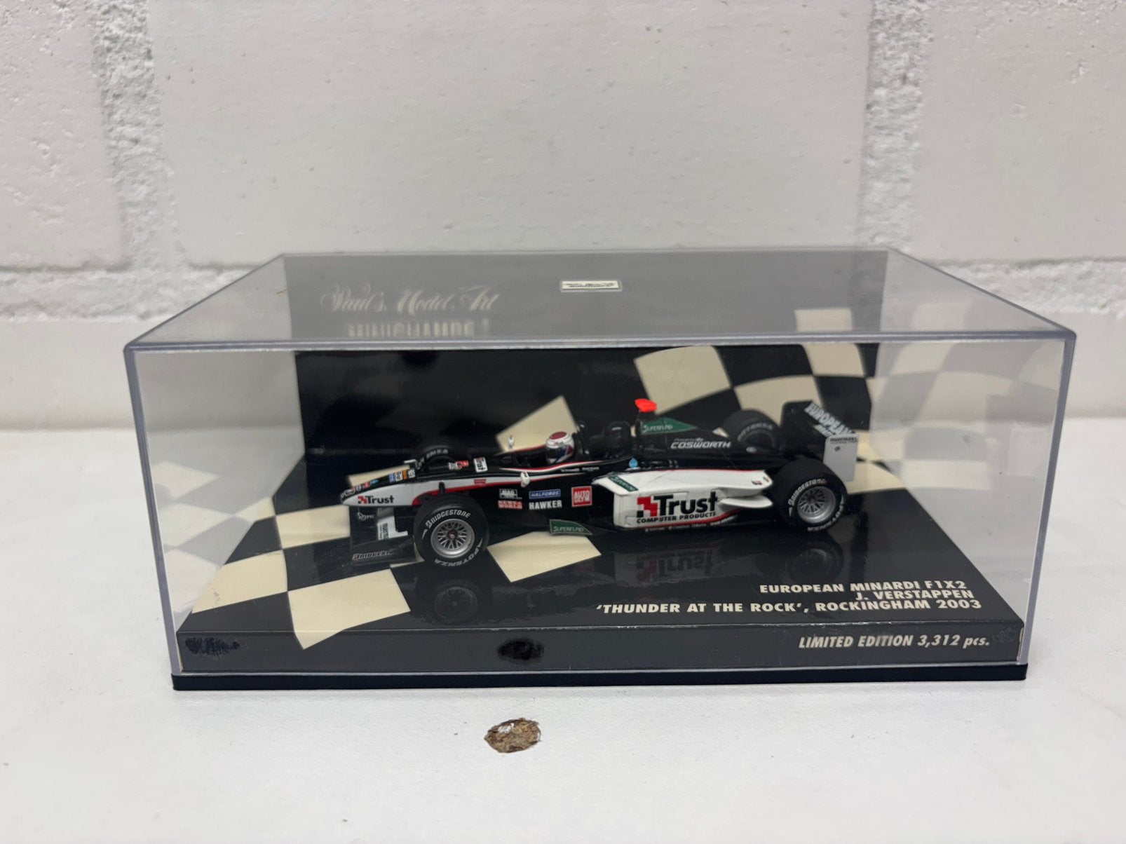 Jos verstappen Thunder of the rock minardi F1X2 duorider, Ophalen of Verzenden, Zo goed als nieuw, Auto, MiniChamps