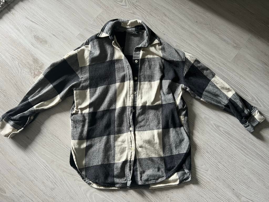 Zara Flanel ruiten blouse, Ophalen of Verzenden, Gedragen, Maat 38/40 (M), Zwart