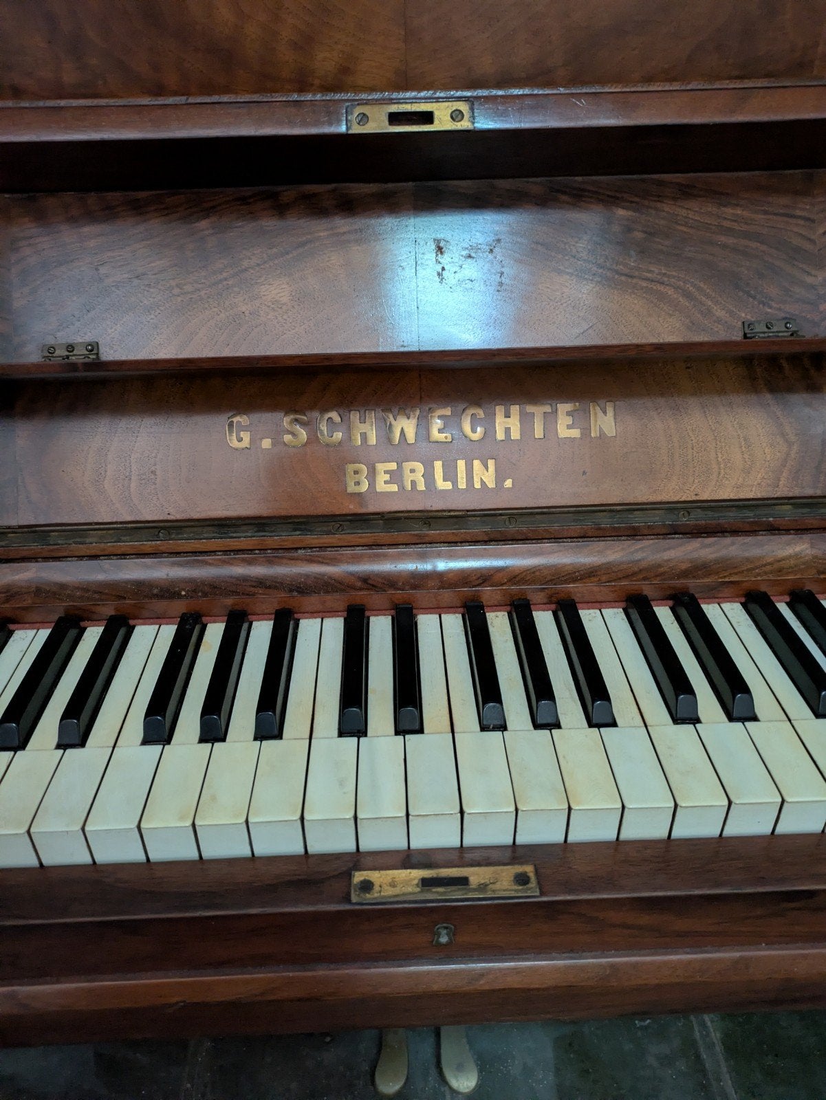 piano G. Schwechten Berlijn, Ophalen, Gebruikt, Bruin