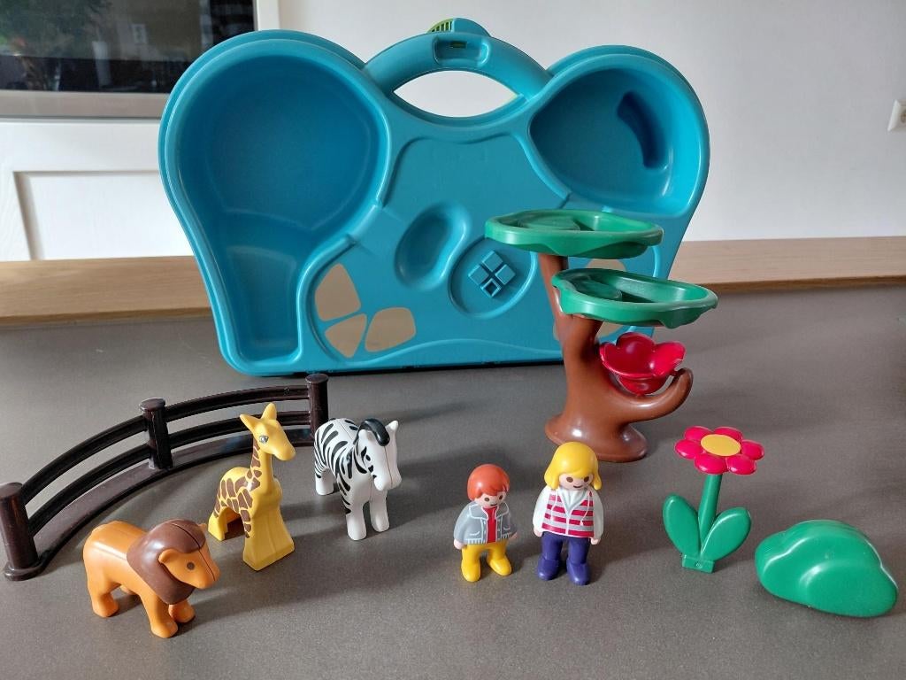 Playmobil 123 - meeneem dierentuin met waterpartij, Ophalen, Gebruikt, Complete set